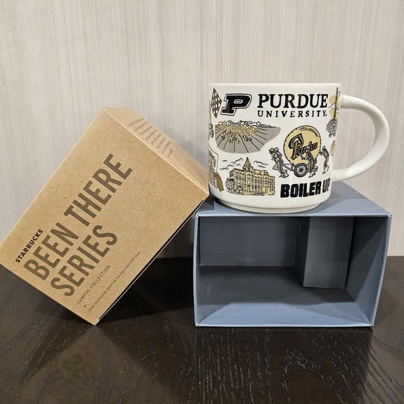 Set of 2 NEW 14oz Starbucks Purdue Been There Campus Collection mugs - Picture 5 of 9
